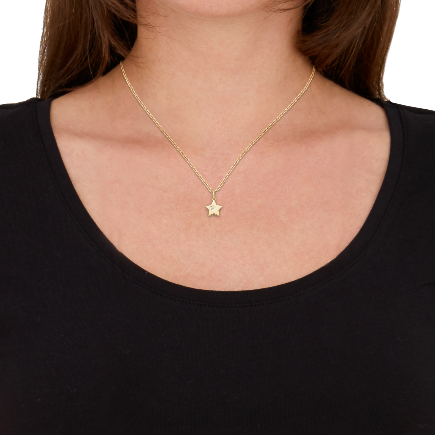 kette-mit-anh-nger-f-r-damen-gold-585-zirkonia-stern-farbe-gold